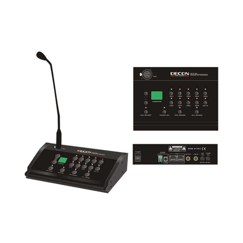 Decon DP-218A 10 Bölgeli Anons Konsolu