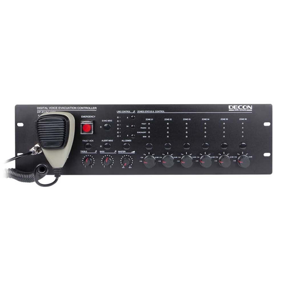 Decon DP-EVAC1000 6 Zone EVAC Kontrol Ünitesi