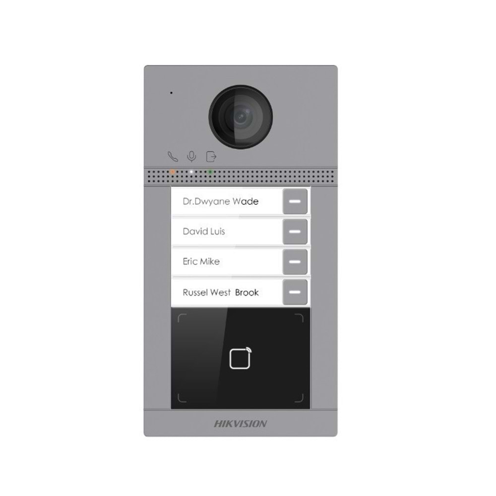 Hikvision DS-KV8413-WME1 4' lü IP İnterkom Zil Paneli (Wi-Fi)