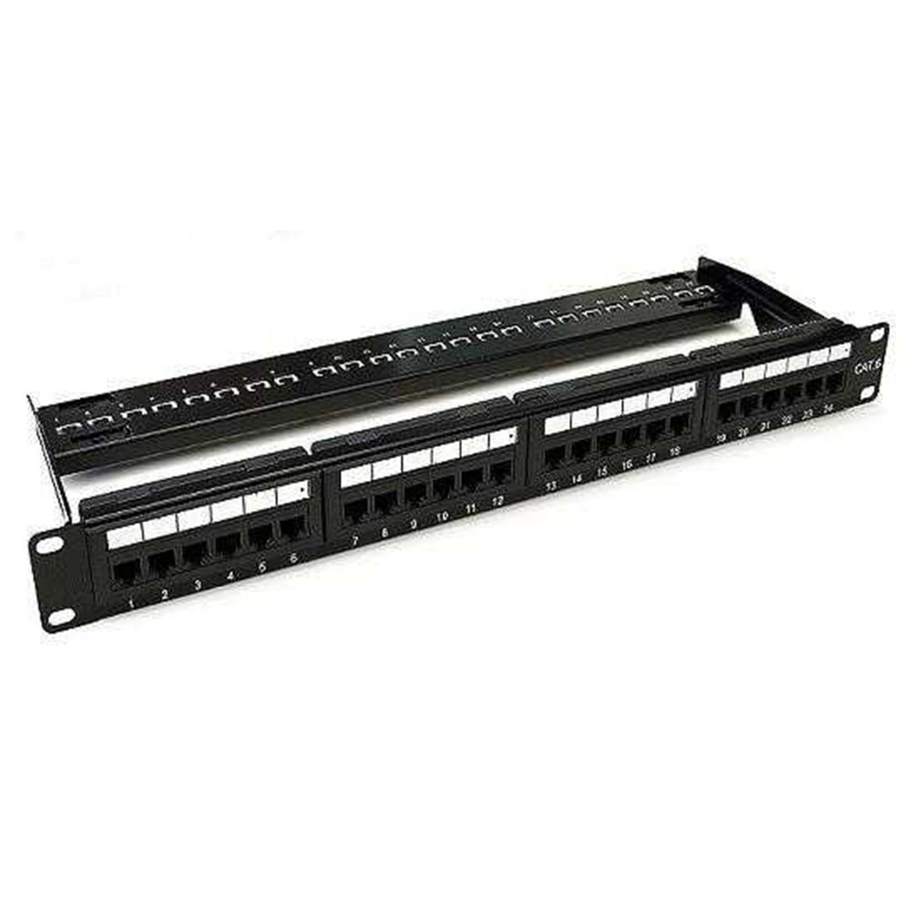 24 Port CAT6 Patch Panel Boş Rackmount