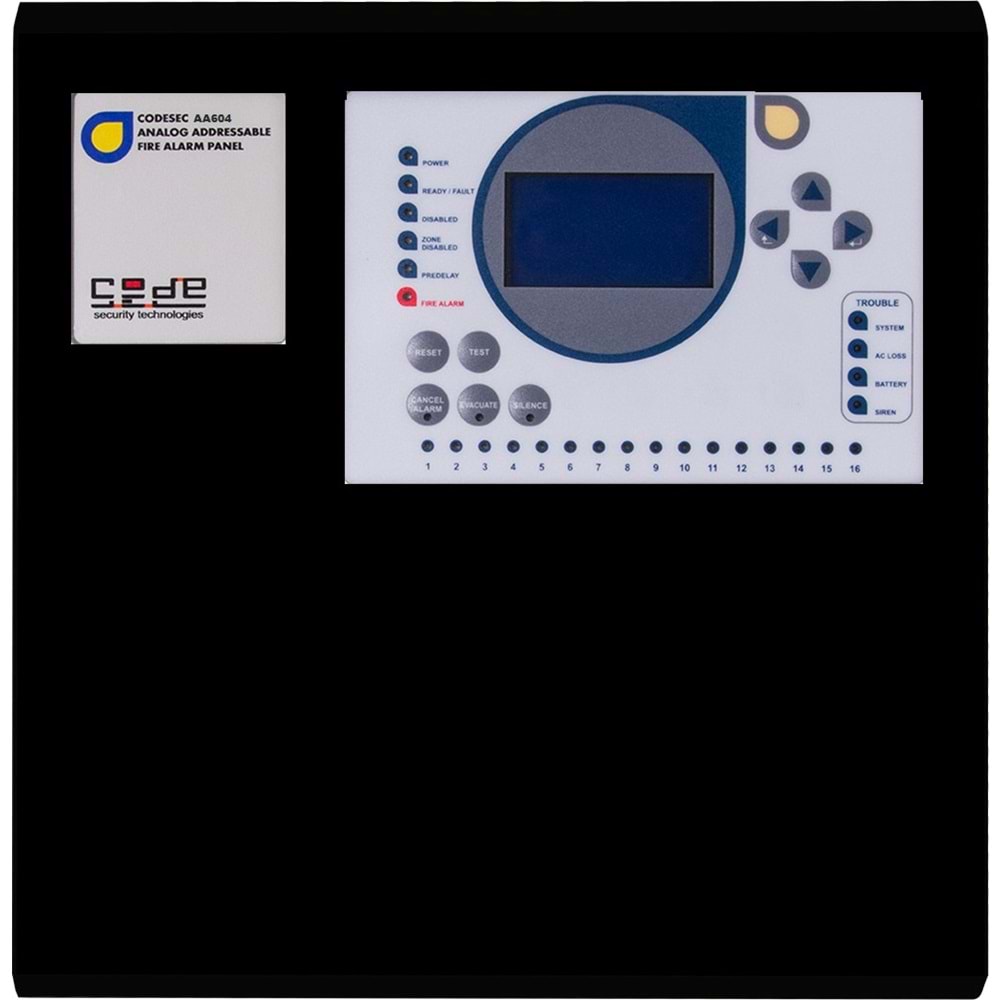 Codesec AA604 Akıllı Adresli Yangın Algılama ve Kontrol Paneli