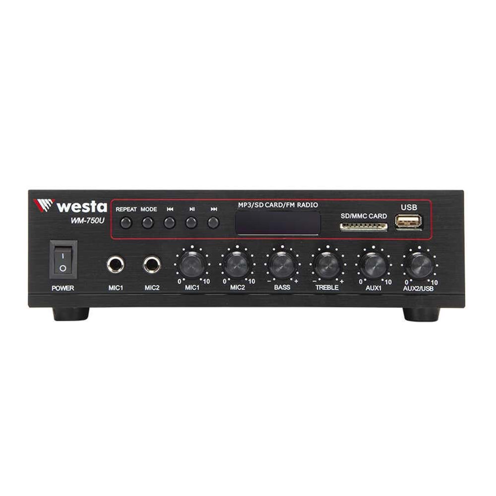 Westa WM-750U 2 Kanal 80 W Mikser Amfi