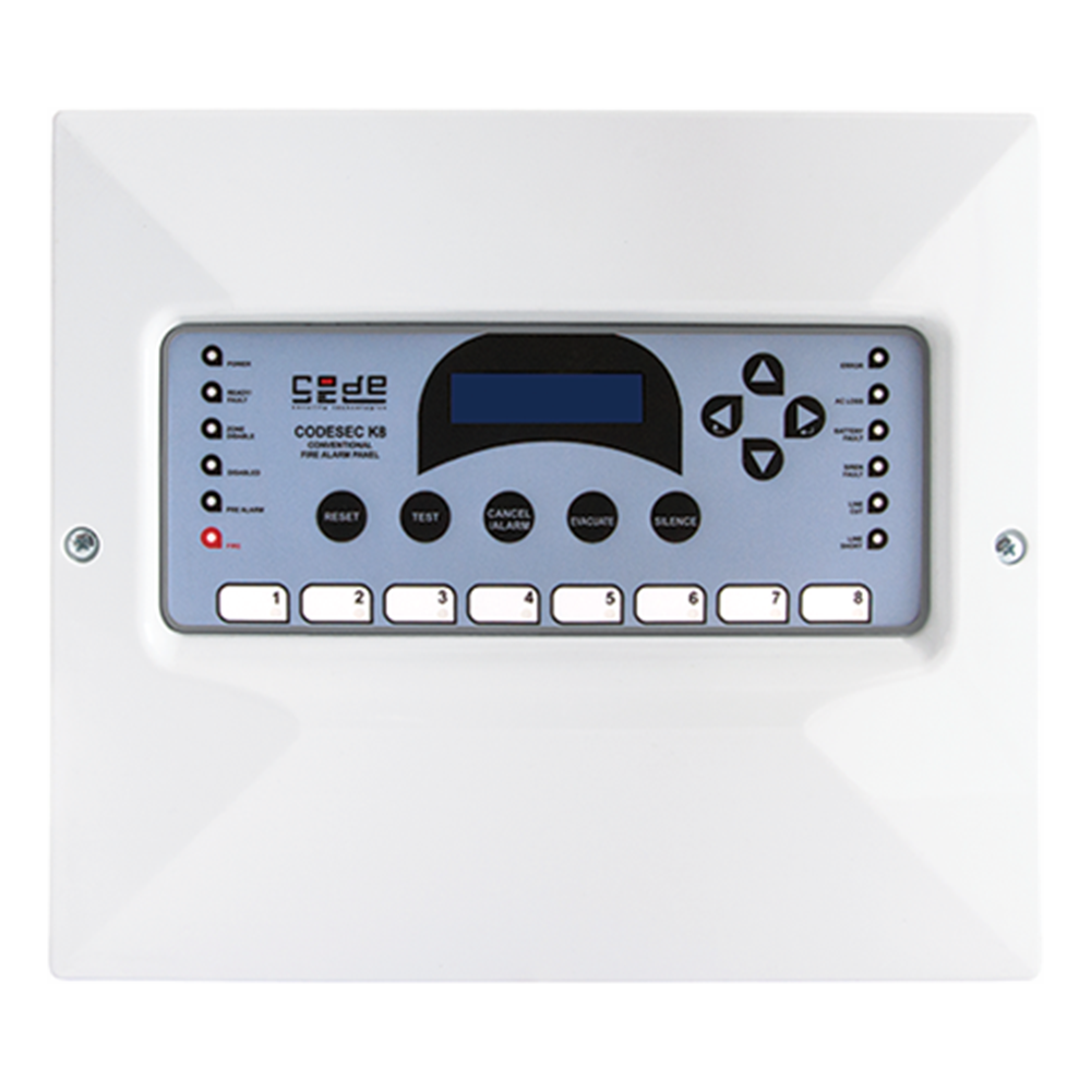 Codesec K8 8 Bölgeli Konvansiyonel Yangın İhbar Paneli
