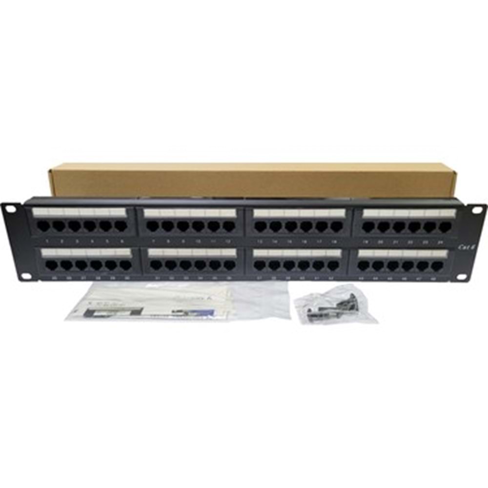 48 Port CAT 6 Patch Panel Dolu