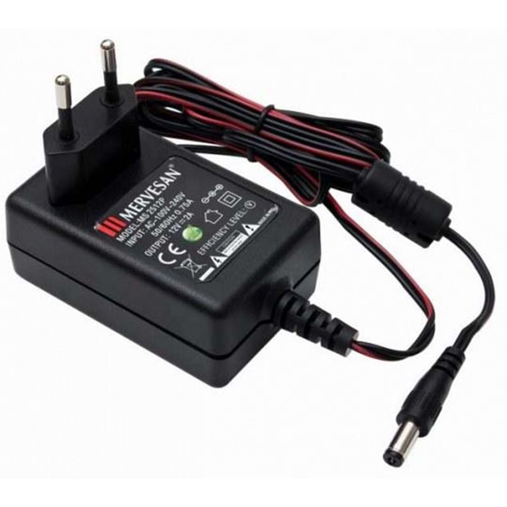 Mervesan MRW-2512P 12V 2A Priz Tipi Adaptör