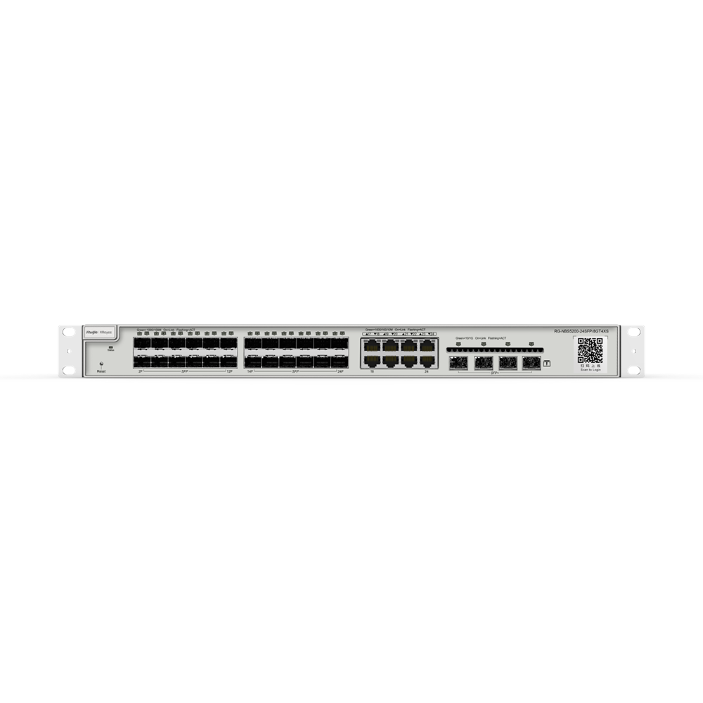 Ruijie Reyee RG-NBS5200-24SFP/8GT4XS 24 Port SFP / 8 Port RJ45 / 4 Port 10 G SFP+ Layer 3 Yönetilebilir Switch