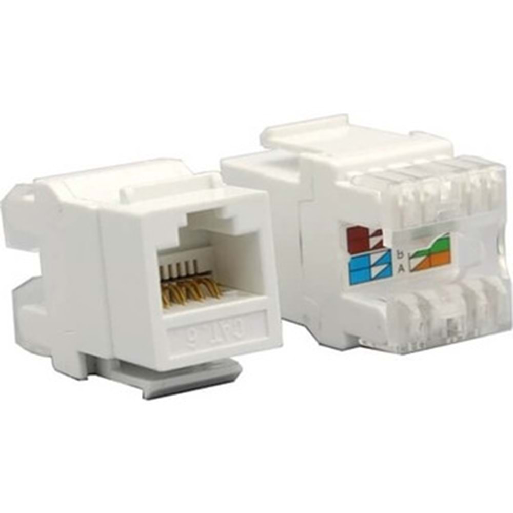 CAT6 UTP 180 Derece Sıkmalı Keystone Jack