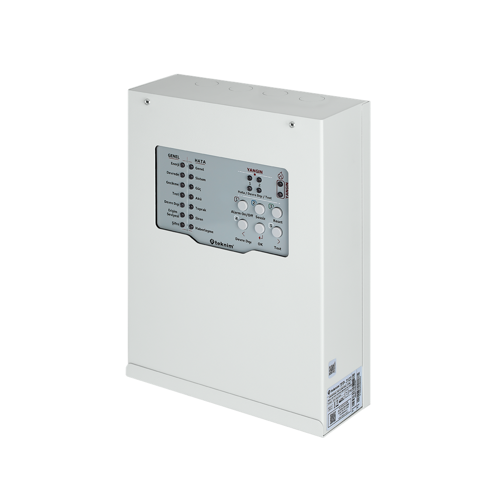 Teknim TFP-3122 Konvansiyonel 2 Bölgeli Yangın Alarm Paneli 1x12v7A