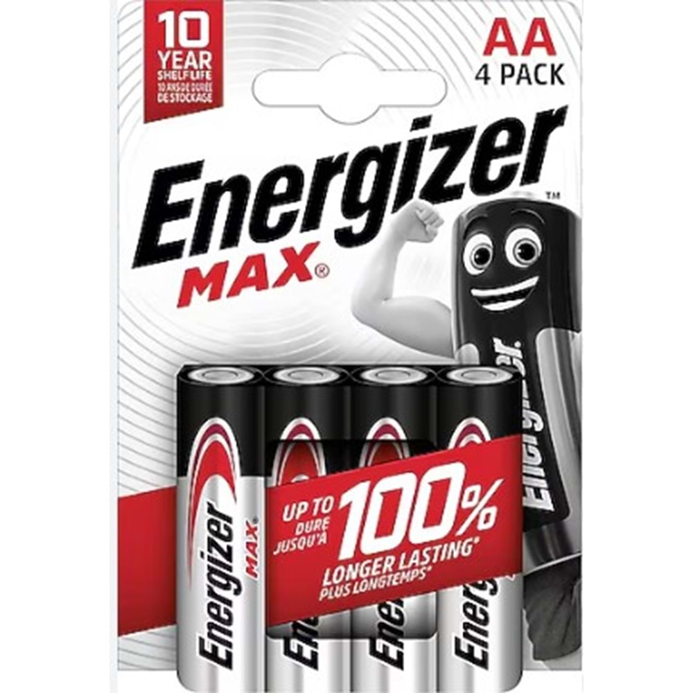 Energizer MAX ALK. 1.5V AA 4'Lü Pil
