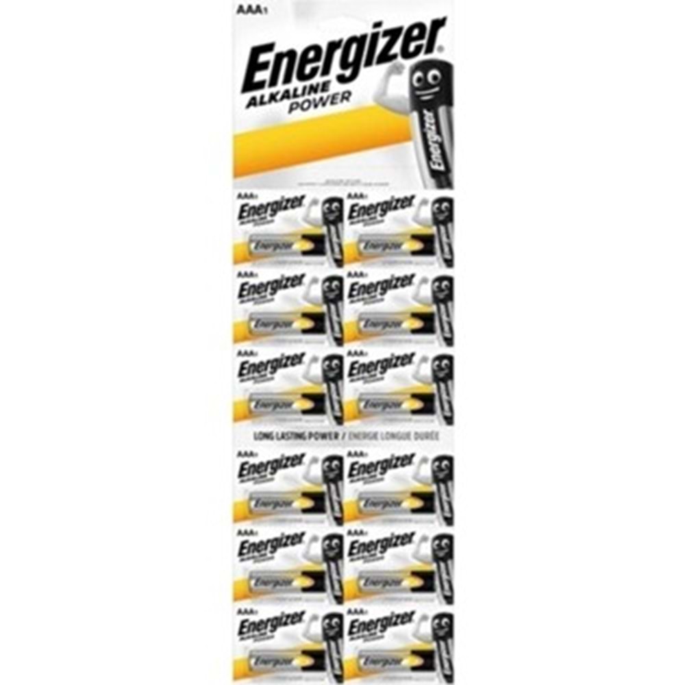 Energizer ALK POWER 1.5V AAA 12'Li Pil