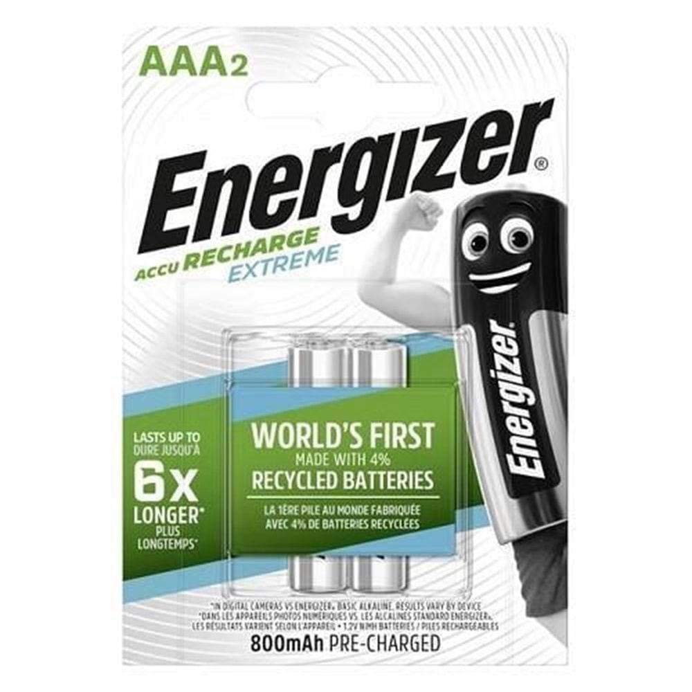 Energizer Extreme 1.2V AAA 2'li 800MAH Sarjlı Pil