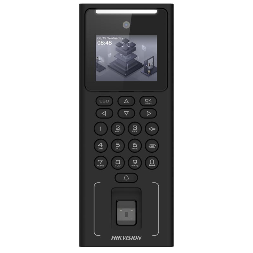 Hikvision DS-K1T321MFWX Keypadli Yüz Tanıma/Parmak İzi/Mifare Kart Okuyucu
