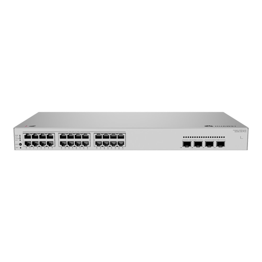 Huawei eKitEngine S220S-24LP4JX 24GE PoE+ 195W, 2x 2,5G + 2x 10G SFP Layer 2 Yönetilebilir Switch