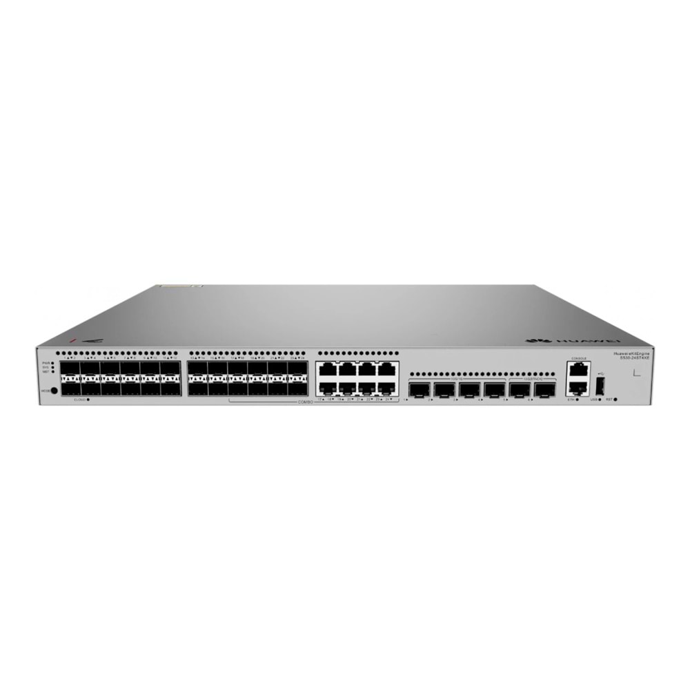Huawei eKitEngine S530-24ST4XE 24x SFP (8x Combo), 4x10G SFP+, 2x 10G Stack Layer 3 Yönetlebilir Omurga Switch