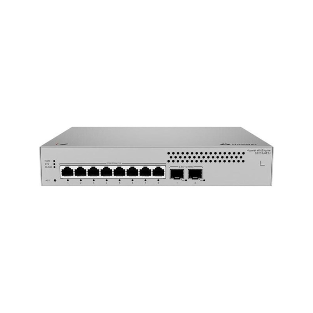 Huawei S220S-8T2J 8 Port Gigabit / 2 Port 2.5G SFP Uplink Layer2 Yönetilebilir Switch