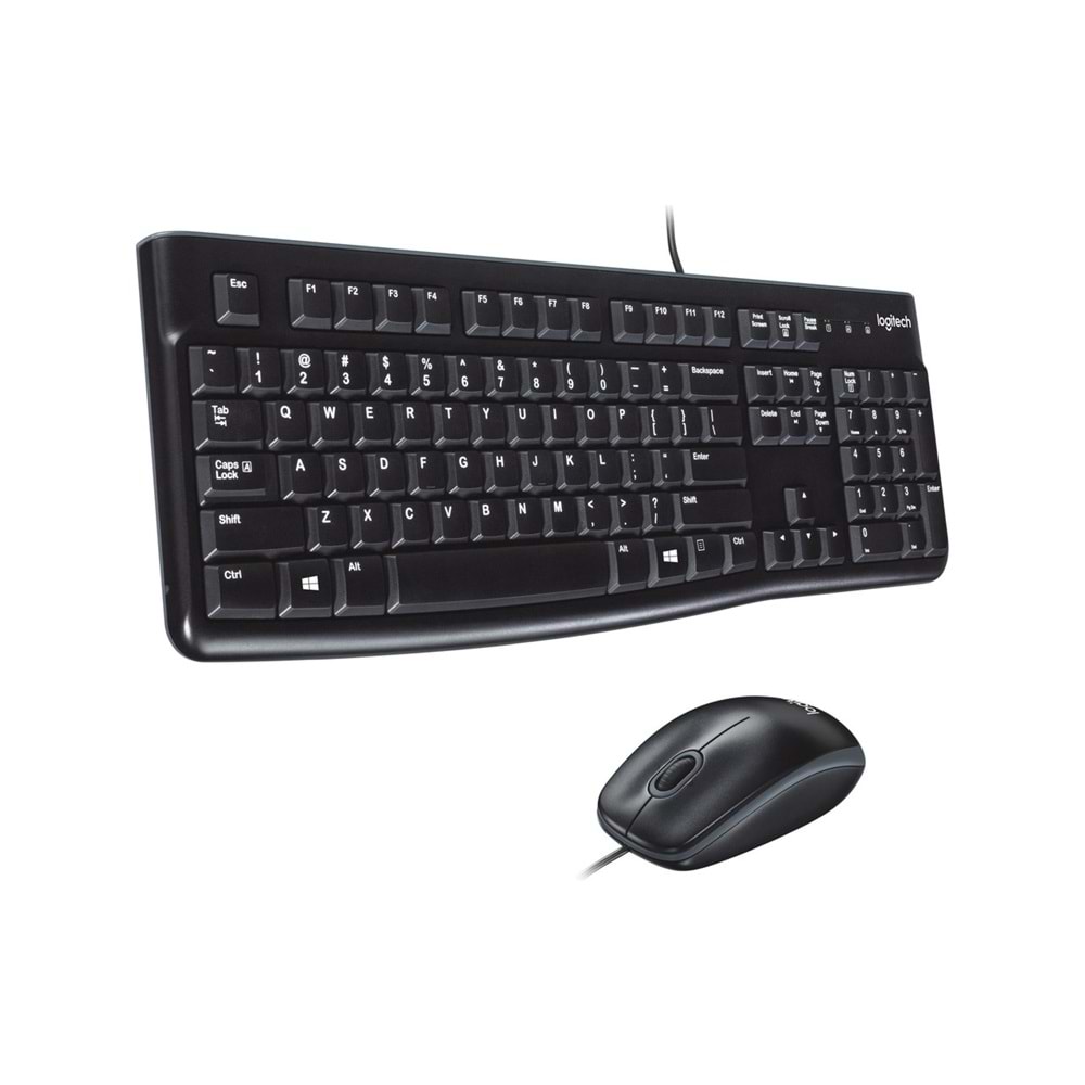 Logitech MK120 920-002560 Kablolu Klavye Mouse Seti Siyah