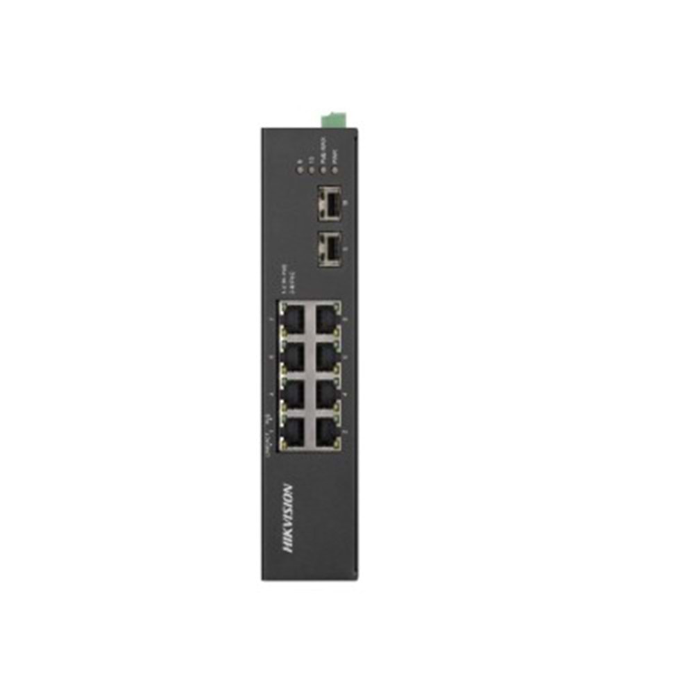 Hikvision DS-3T0510HP-E/HS 8 Port Gigabit / 2 Port SFP Uplink Yönetilemez Endüstriyel Switch
