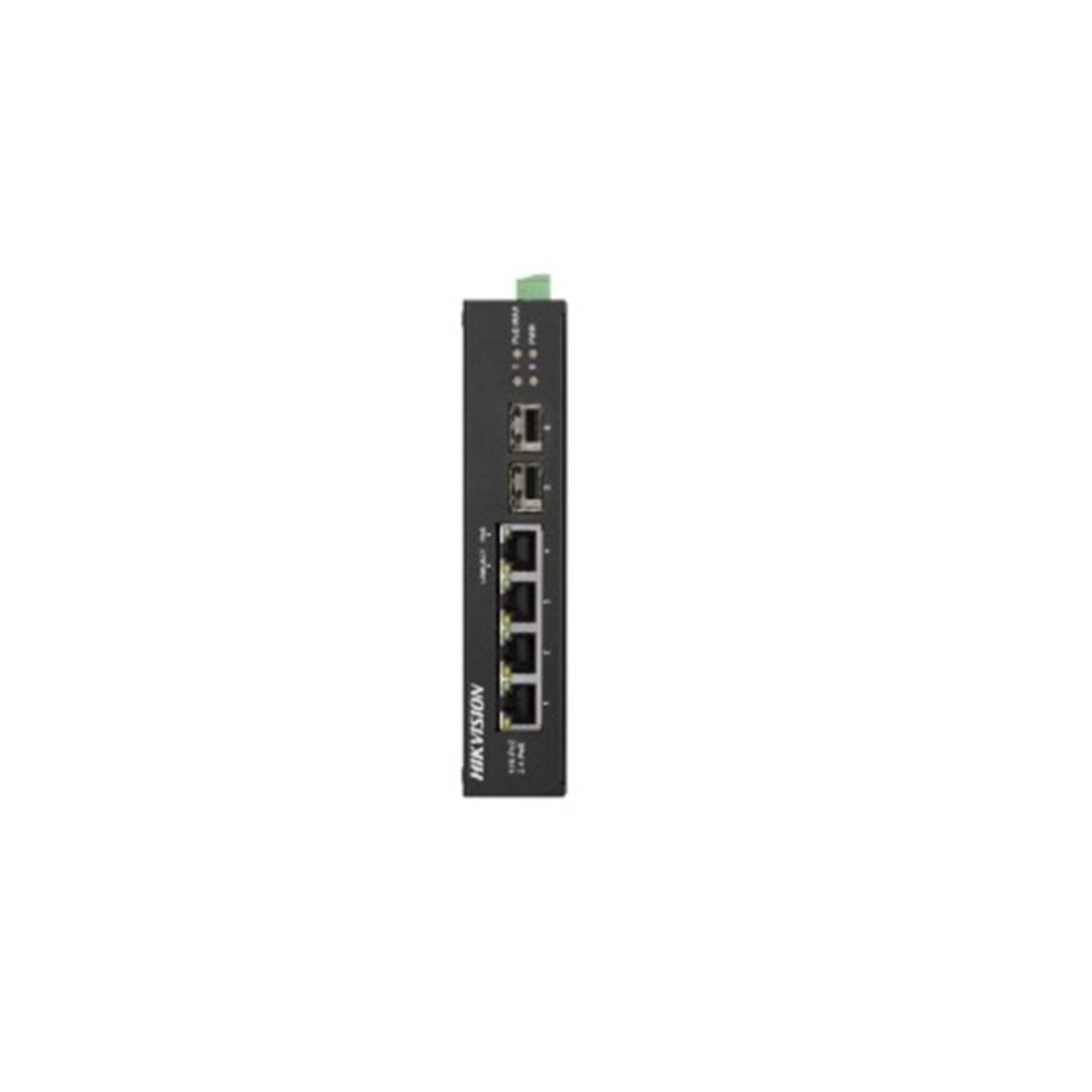 Hikvision DS-3T0506HP-E/HS 4 Port Gigabit / 2 Port SFP Uplink Yönetilemez Endüstriyel Switch