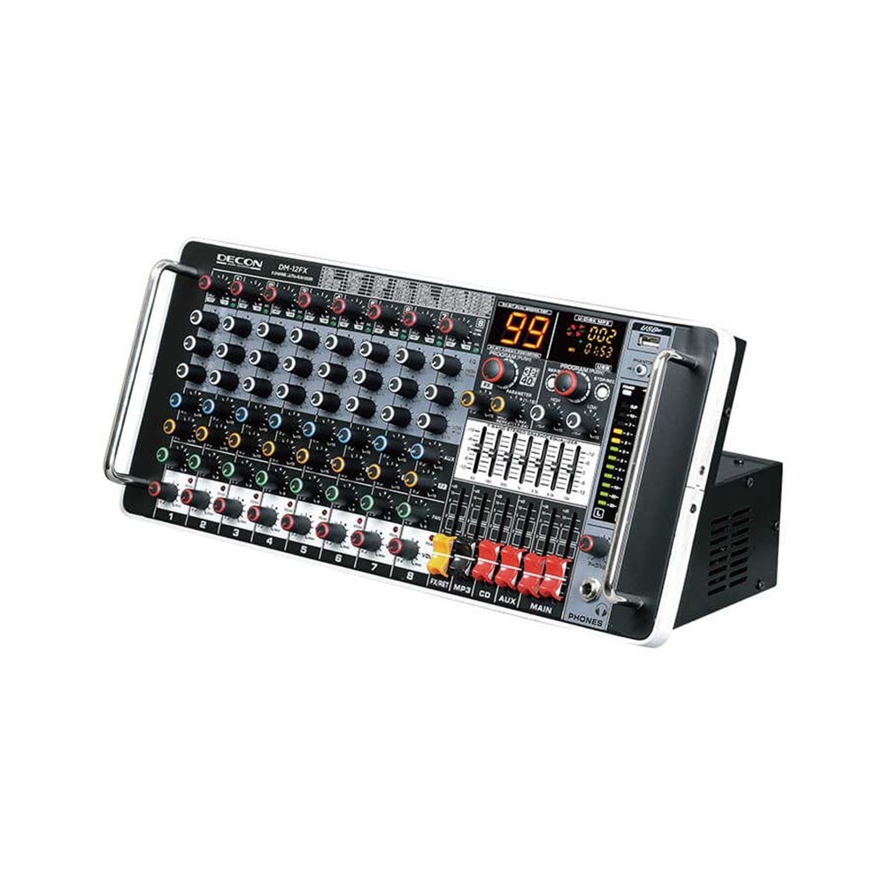 Decon DM-12FX 12 Kanal Deck Mixer USB, Bluetooth, Ekolu