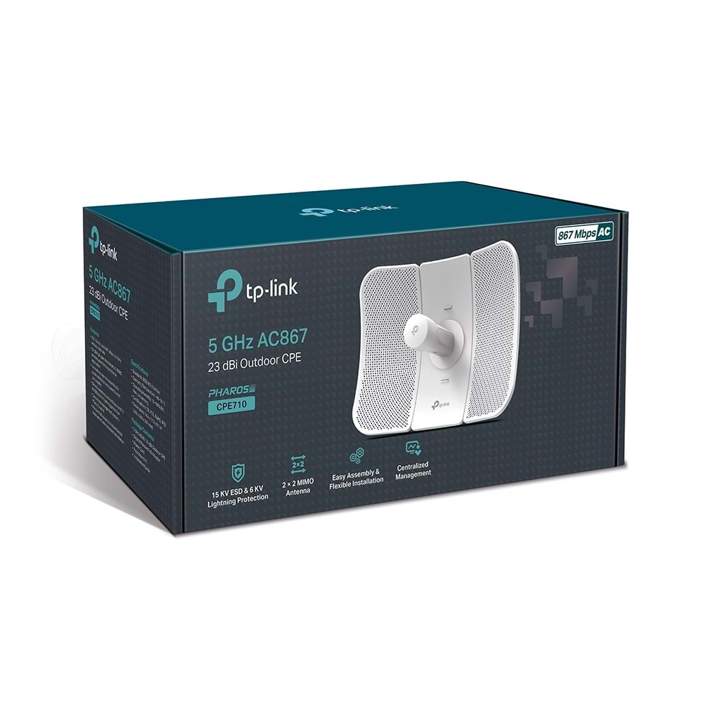TP-Lınk CPE710 867MBPS 1PORT 23DBI 5GHz Outdoor Access Poınt