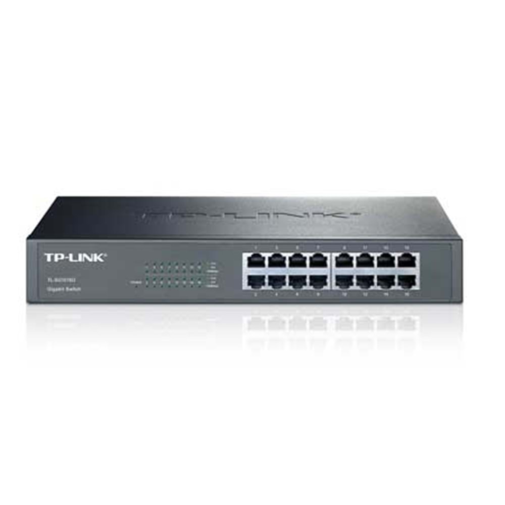 TP-Lınk TL-SG1016D 16 Port 10/100/1000 Yonetılemez Rack Mount Swıtch