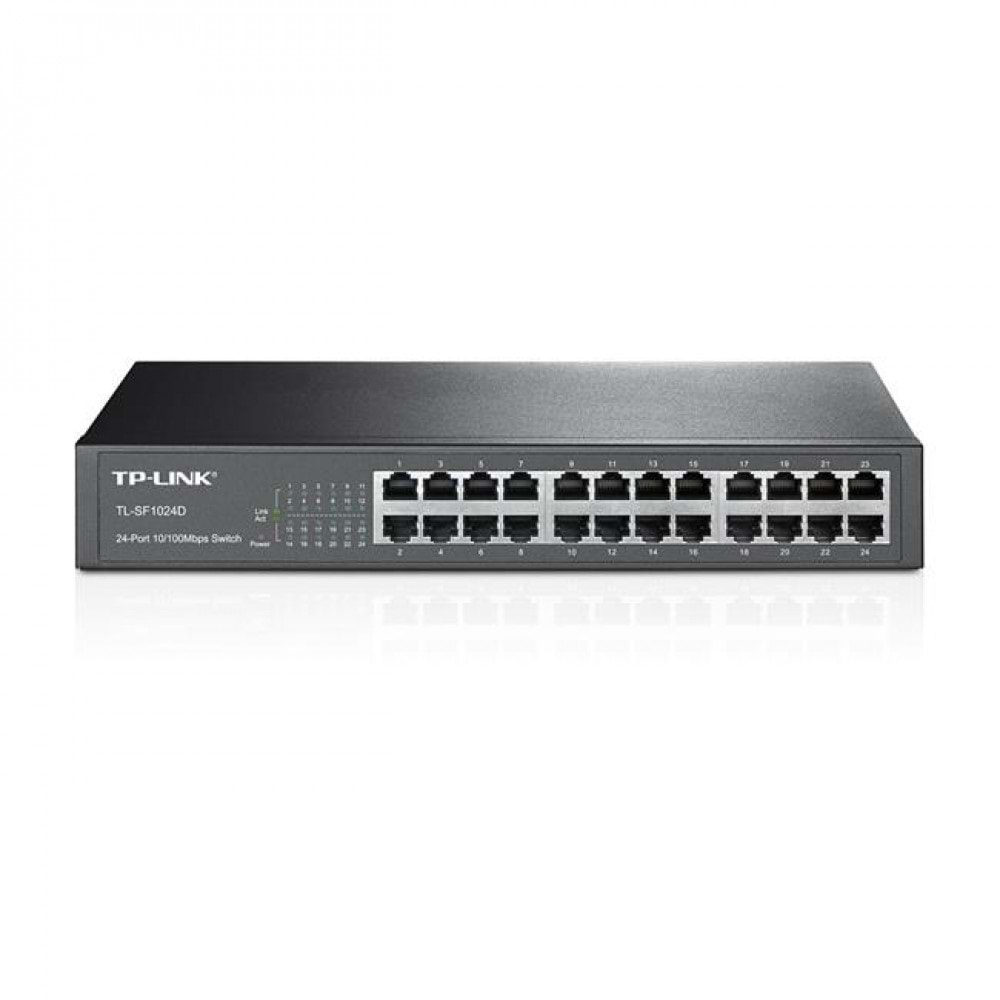 TP-Lınk TL-SF1024D 24 Port 10/100 Yonetılemez Rack Mount Swıtch