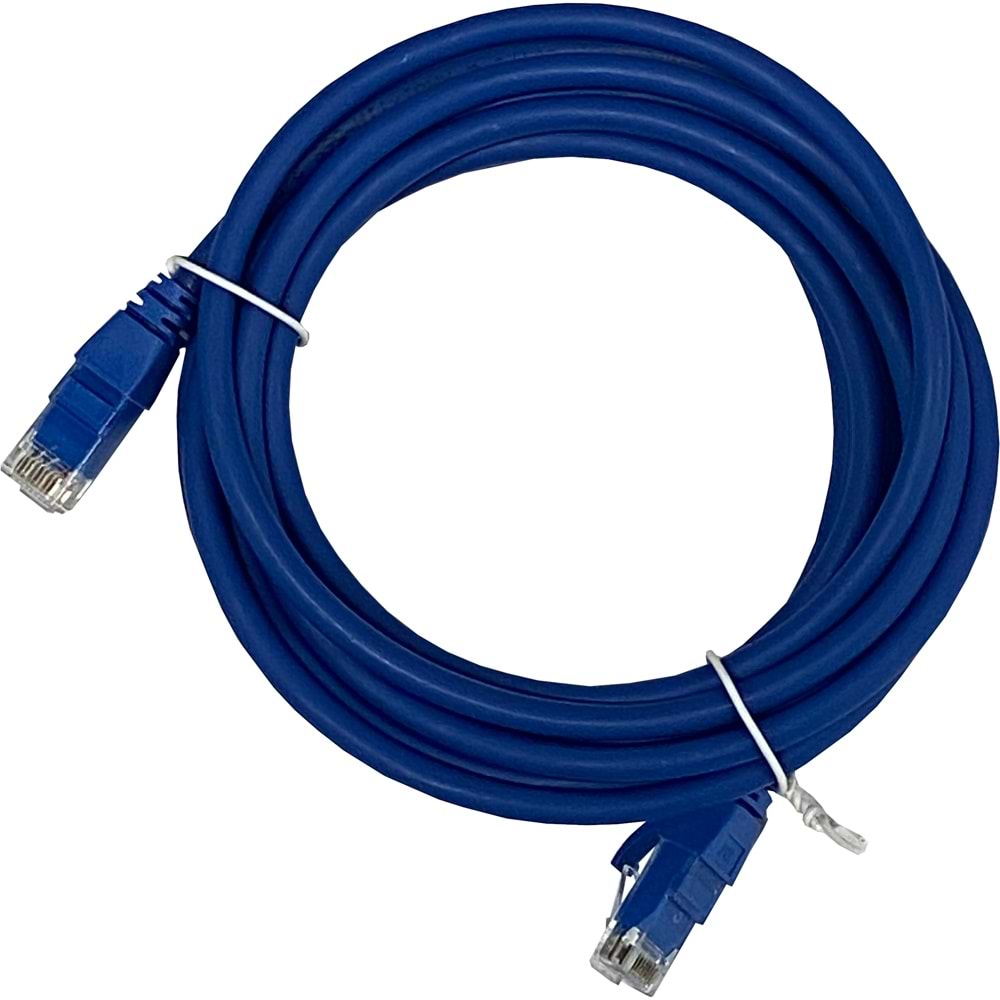 Ager AC-602-030 3 MT UTP CAT6 Patch Kablo Mavi Cu, Lszh Awg 26/7
