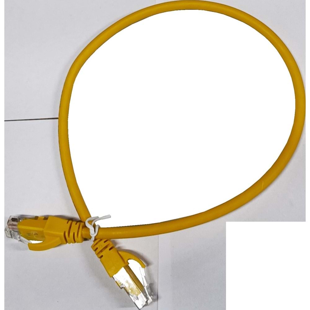 Ager AC-602-0025/Y 25CM UTP CAT6 Patch Kablo Sarı Cu, Lszh Awg 26/7