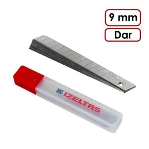 İzeltaş 14000005089 Pro Maket Bıçağı Dar Yedek Bıçak 9 mm (10'lu)