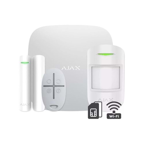 Ajax Hub Kit Plus Kablosuz Alarm Kiti Beyaz