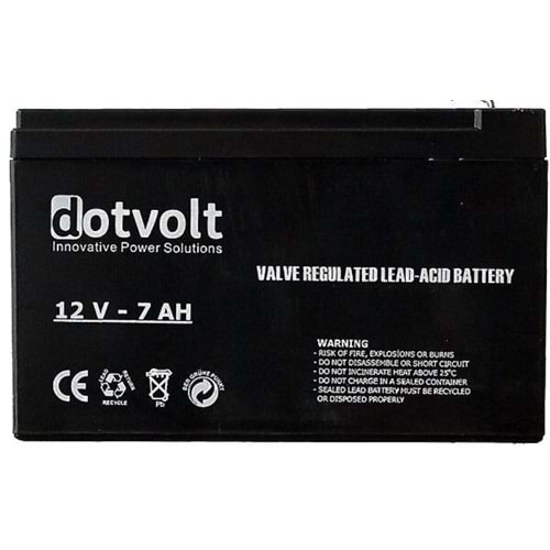 Dotvolt 12V 7AH Bakımsız Kuru Tip Ups Aküsü