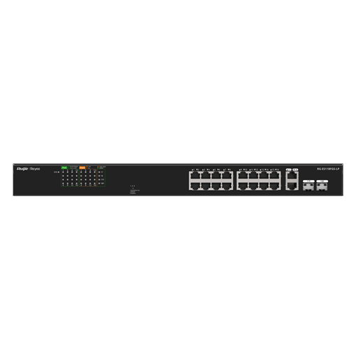 Ruijie Reyee RG-ES118FGS-LP 16 Port Gigabit / 2 Port Uplink SFP /2 Port RJ45 Yönetilemez Switch
