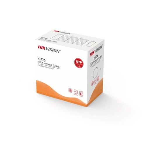 Hikvision DS-1LN6UU-G KABLO CAT6 23 AWG UTP/CCA 305 m İnternet Kablosu