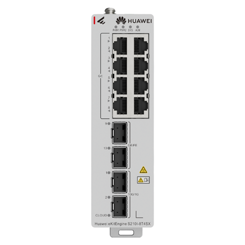 Huawei eKitEngine S210I-8T4SX 8GE, 2xGE + 2x10GE SFP Endüstriyel Switch