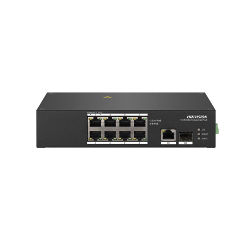 Hikvision DS-3T0310HP 8 Port Hi-PoE Yönetilemez Endüstriyel Switch