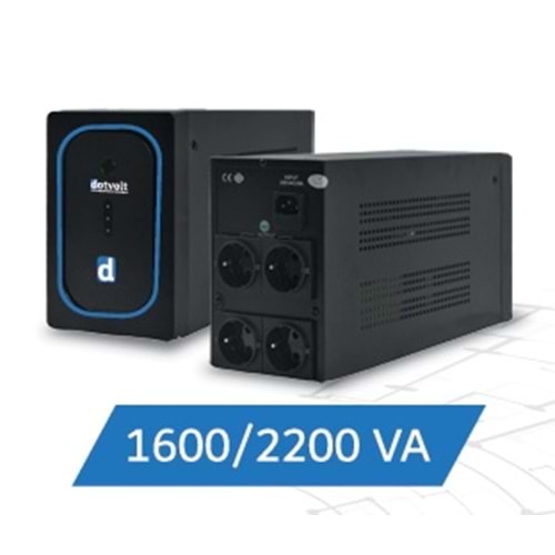 Dotvolt LN Plus 1600 VA Line İnteractive UPS 2x12v 9Ah