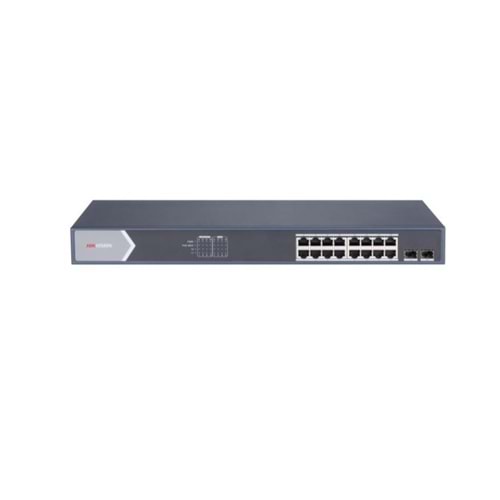 Hikvision DS-3E0518P-E/M 16 Port Gigabit PoE / 2 Port SFP Uplink Yönetilemez Switch