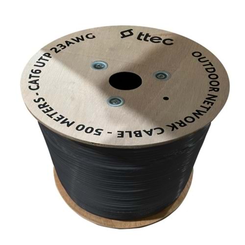 TTec KBL-CAT6-23CCA/OUT500S Dış Mekan Cat6 Kablo - 500m Siyah