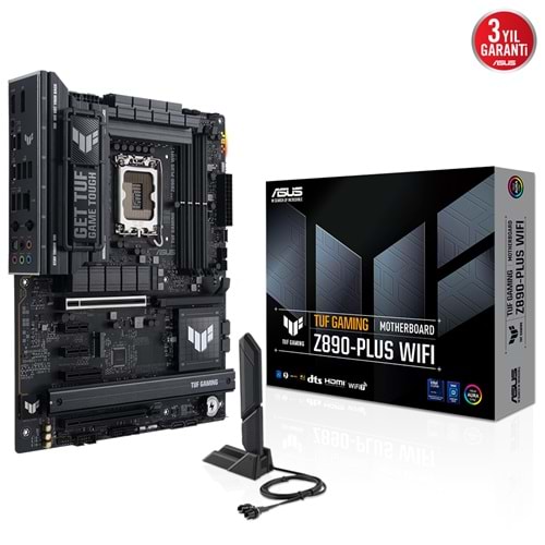 Asus Tuf Gamıng Z890-PLUS WIFI 4x DDR5 DP/HDMI 4x M.2 1x 2.5GLAN/WIFI7/BT USB4 1851P Anakart