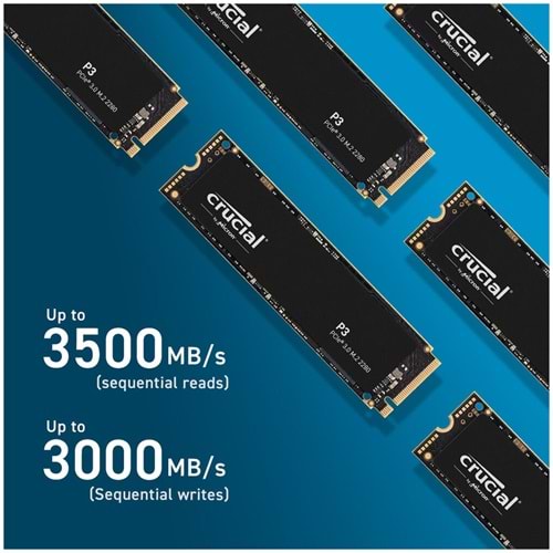 Crucıal P3 1TB 3500/3300MB/s M.2 2280 PCIE NVME SSD CT1000P3SSD8
