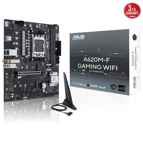 Asus Prıme A620M-F Gamıng WIFI 2xDDR5 HDMI 1xM2 AM5 Anakart