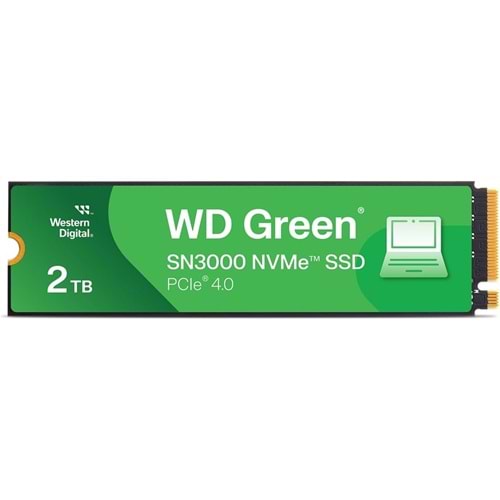 WD Green SN3000 2TB 5000/4200MB/s PCIE 4.0 NVME SSD WDS200T4G0E