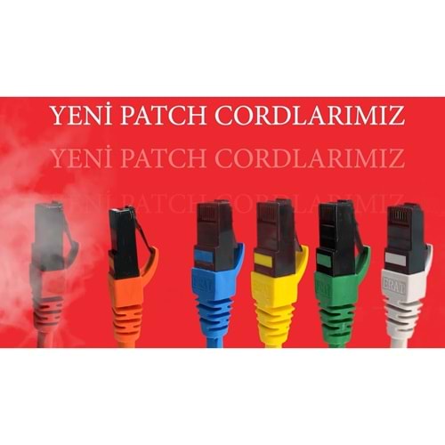 Erat EPC-250C6ULHO-01 1MT UTP CAT6 Patch Cord Lsoh Turuncu 4x2x24# 24 Awg