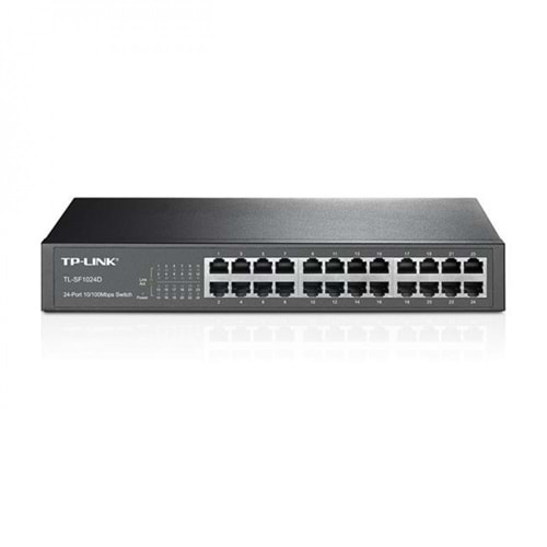 TP-Lınk TL-SF1024D 24 Port 10/100 Yonetılemez Rack Mount Swıtch