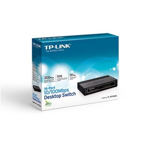 TP-Lınk TL-SF1016D 16 Port 10/100 Fast Ethernet Desktop Swıtch