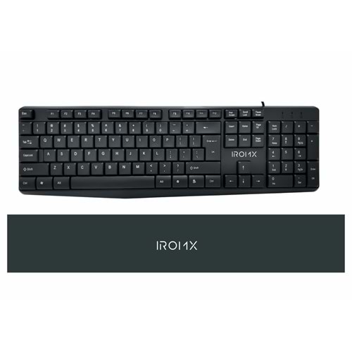 Iromx SK10X TR Kablolu Standart Siyah Q Klavye