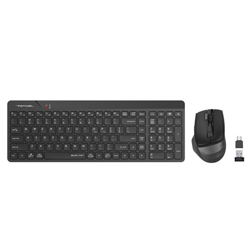A4 Tech FG2400 AIR2 Kablosuz Multimedya Siyah Sessiz Q Klavye+Mouse