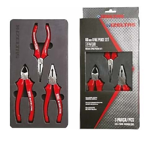 İzeltaş 3020 Opak Seri 3 Parça 160 mm Pense Seti