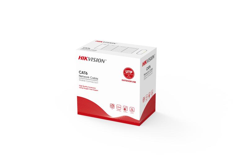 Hikvision DS-1LN6OUSPE 23AWG CAT6 U/UTP Dış Ortam 305mt (Solid Copper, 0.55mm)