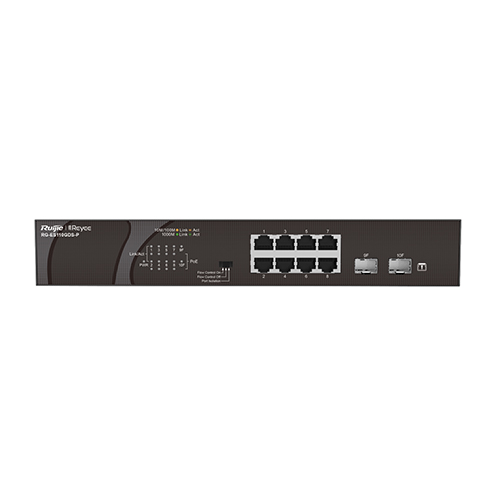 Reyee RG-ES110GDS-P 8 Port 120W 2 SFP Gigabit Yönetilemez Poe Switch